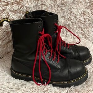 Mens Dr.Martens Steel Toe black boots. Size 12!